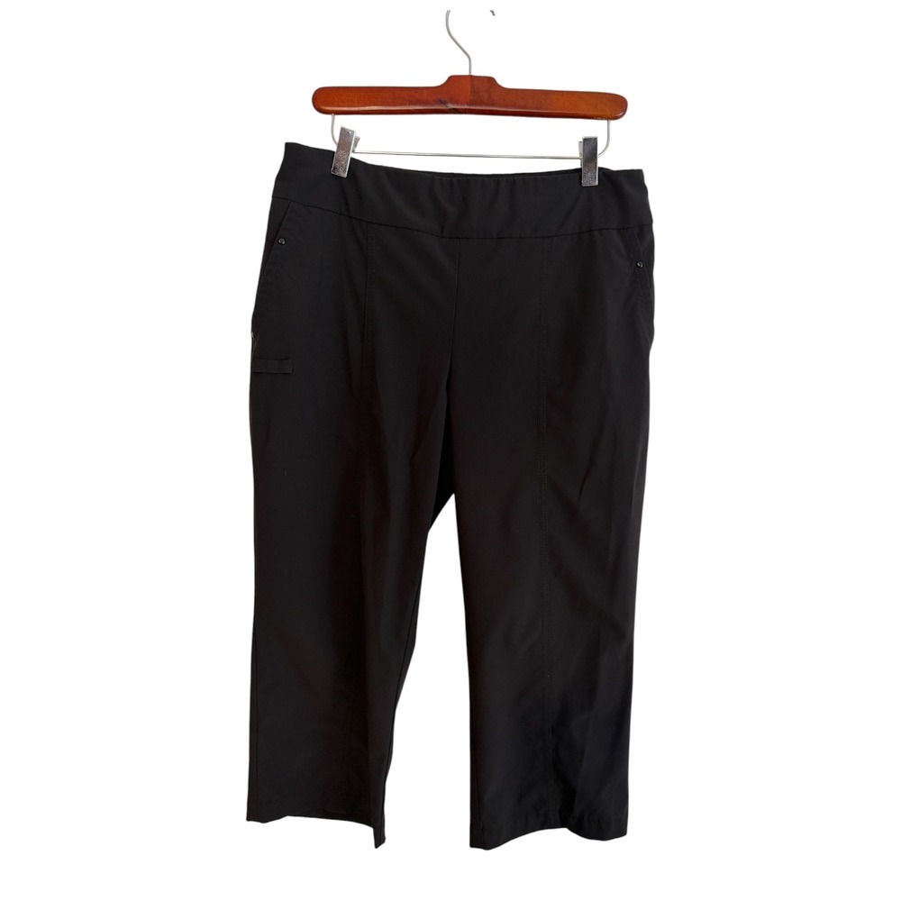 Chico's Zenergy Golf Pants Black 0.5 Womens Pull On Cropped Activewear